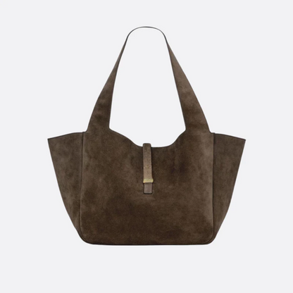 Veloursleder-Schultertasche