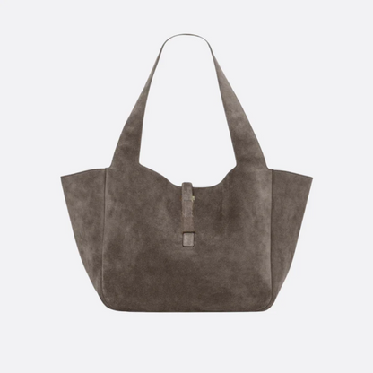 Veloursleder-Schultertasche